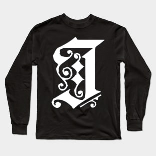 Silver Letter J Long Sleeve T-Shirt